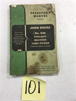 JD No. 226 Corn Picker Operators Manual