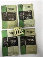 (4) JD Orginal Cultivator Operators Manuals