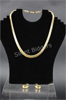 Givenchy Gold Chain Necklace & Earring Set