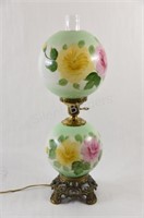 Victorian Hand Painted Double Globe Light
