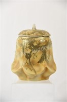 Nippon Hand Painted Lidded Petal Satin Canister