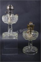 Kerosene Pressed Glass Embossed Lamps