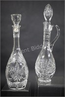 Crystal Pinwheel Fan Hobstar Decanters