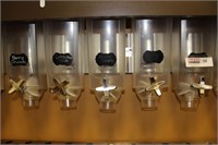 5 Rosetto candy dispensers