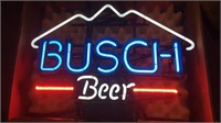 Busch beer with mountain vintage sign three color