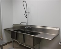 Elky triple stainless-steel sink