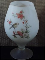 Norleans White Satin Glass Vase