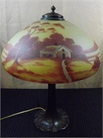 Handel Reverse Painted  AutumnTable Lamp