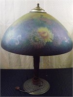 Flower Reverse Painting Table Lamp