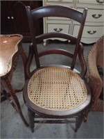 Vintage Weaved Set Wooden Accent Chair