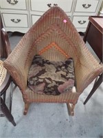 Vintage Small Child's Wicker Rocking Chair