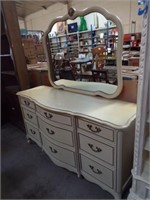 French Provincial Style Dresser & Mirror