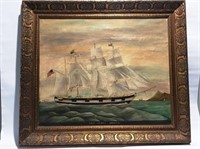 OIL ON CANVAS OF SHIP "JAMES ARNOLD"