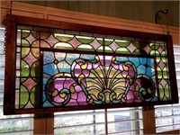 Stained Glass Window, Multi-color 23x52