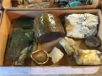 Ulexite Stone & other assorted minerals
