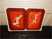 c 1955 uncut pair of Marilyn Monroe Beer trays