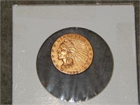 1925 Gold Indian Quarter Eagle 2.5 dollars