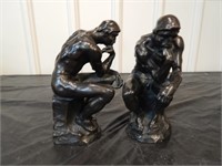 Pompeian Bronze Co. Bookends "The THINKER"