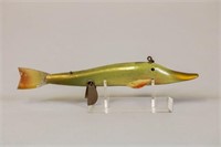 Bud Stewart Pike Fish Spearing Decoy, Flint, MI,