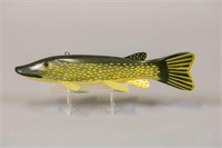 Ernie Peterson Pike Fish Spearing Decoy,