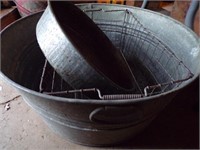 GALVANIZED TUBS, WIRE BASKET & MORE