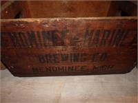 MENOMINEE MARINETTE BREWING CO WOODEN CRATE