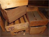 VARIETY OF WOODEN CRATES