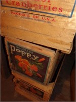 VARIETY OF FRUIT CRATES