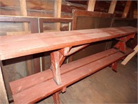 TWO(2) WOODEN BENCHES ARE 95" LONG
