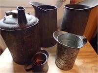 VARIETY OF DIFFERENT GALVANIZED CANS