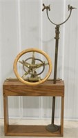 Brass Era Steering Wheel w/ Brass Light Column