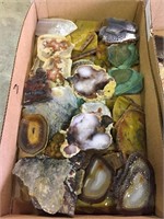 Unknown Assortment of Mixed Wood & Agate Slabs