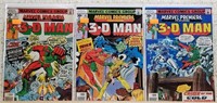 The 3d Man Comic Book Lot Marvel Premiere