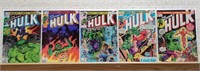 5 Incredible Hulk Comic Books Vintage Bronze Age