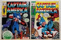 Pair Of Captain America Comic Books #124 #132