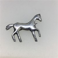 STERLING HORSE PIN/ BROACH