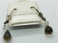 $100 S/Sil Smokey Quartz Earrings