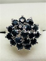 $250 S/Sil Sapphire Ring