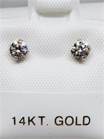 $1350 14K  Diamond Earrings