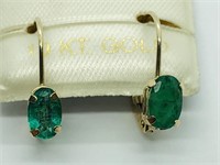 $300 10K Emerald Earrings