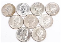 Coin 9 Key Date High Grade Washington Quarters