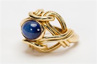 14K Gold & Star Sapphire Ring