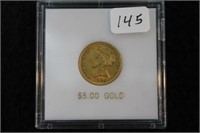 1898 LIBERTY $5 GOLD COIN