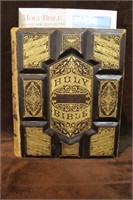 "THE HOLY BIBLE" - DATED: 1876 - LEATHER BOUND