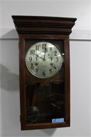 INTERNATIONAL TIME RECORDING CO. CLOCK WITH OAK