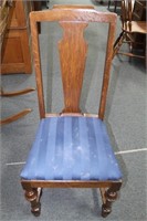 ANTIQUE OAK DINING CHAIRS - 6 TIMES BID