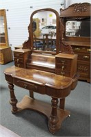 FLAME MAHOGANY DRESSING TABLE WITH MIRROR 42" X