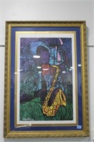 LITHOGRAPH "SAX" BY WILLIAM TOLLIVER #161/850