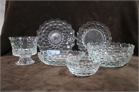 6 FOSTORIA AMERICAN CRYSTAL DISHES