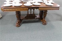 WALNUT, DINING TABLE WITH 6 CHAIRS ONE SELF